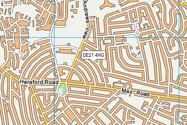 Roe Farm Primary School map (DE21 4HG) - OS VectorMap District (Ordnance Survey)
