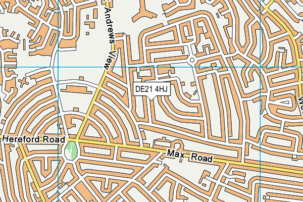 DE21 4HJ map - OS VectorMap District (Ordnance Survey)