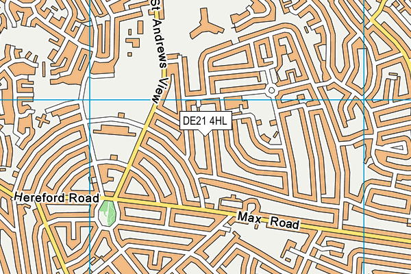 DE21 4HL map - OS VectorMap District (Ordnance Survey)