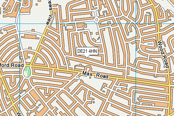 DE21 4HN map - OS VectorMap District (Ordnance Survey)