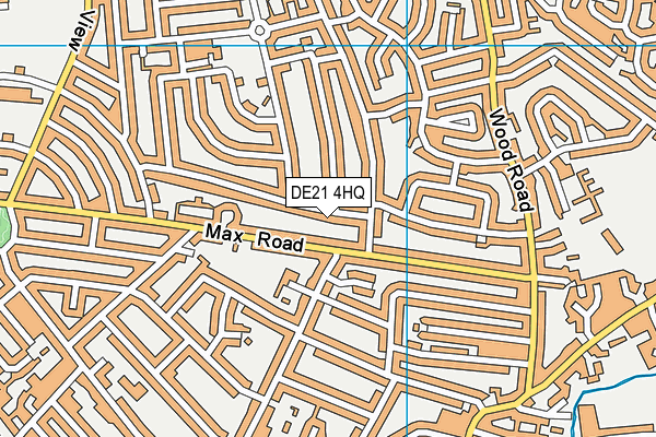 DE21 4HQ map - OS VectorMap District (Ordnance Survey)