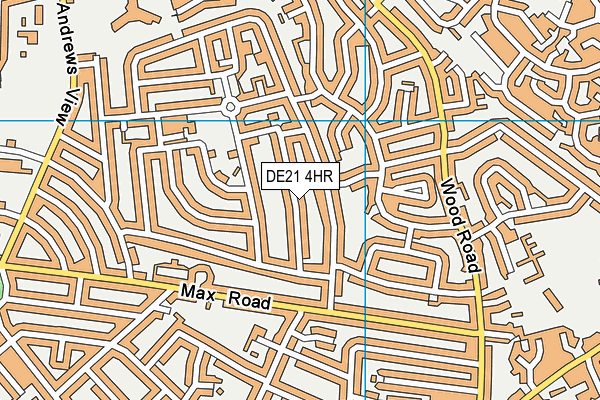 DE21 4HR map - OS VectorMap District (Ordnance Survey)