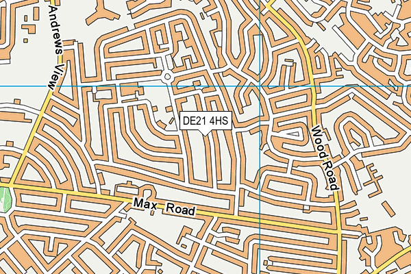 DE21 4HS map - OS VectorMap District (Ordnance Survey)
