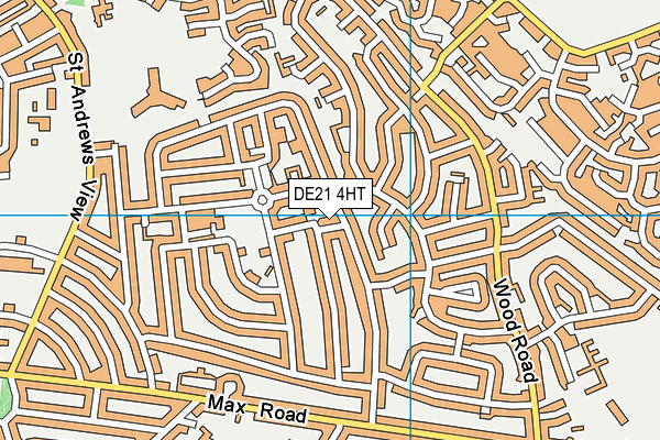 DE21 4HT map - OS VectorMap District (Ordnance Survey)