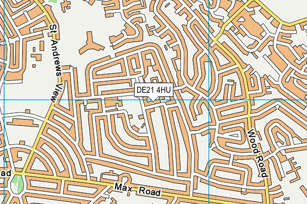 DE21 4HU map - OS VectorMap District (Ordnance Survey)