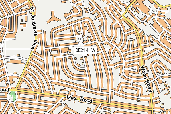 DE21 4HW map - OS VectorMap District (Ordnance Survey)