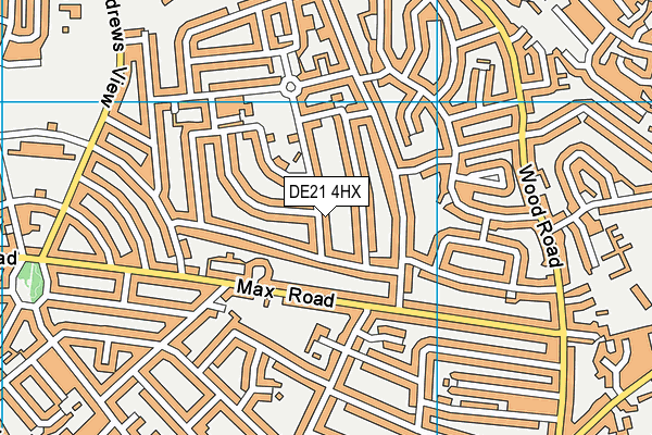 DE21 4HX map - OS VectorMap District (Ordnance Survey)