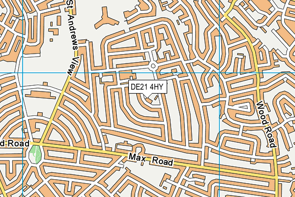 DE21 4HY map - OS VectorMap District (Ordnance Survey)