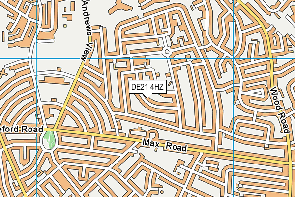 DE21 4HZ map - OS VectorMap District (Ordnance Survey)