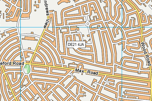 DE21 4JA map - OS VectorMap District (Ordnance Survey)