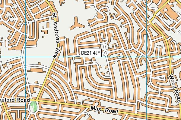 DE21 4JF map - OS VectorMap District (Ordnance Survey)