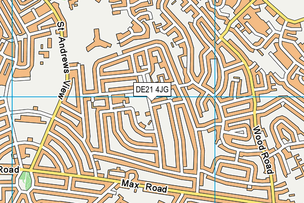 DE21 4JG map - OS VectorMap District (Ordnance Survey)