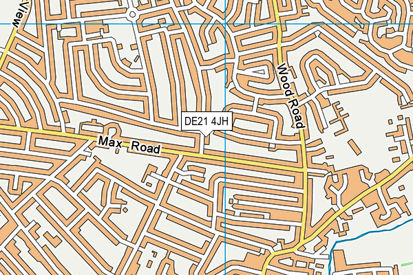DE21 4JH map - OS VectorMap District (Ordnance Survey)
