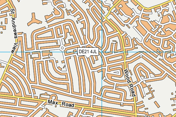 DE21 4JL map - OS VectorMap District (Ordnance Survey)