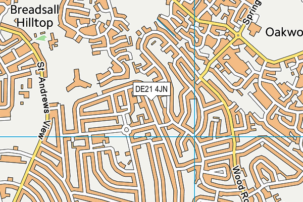 DE21 4JN map - OS VectorMap District (Ordnance Survey)