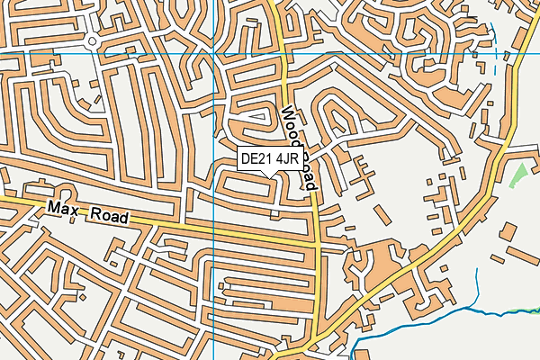 DE21 4JR map - OS VectorMap District (Ordnance Survey)