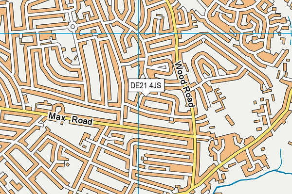 DE21 4JS map - OS VectorMap District (Ordnance Survey)