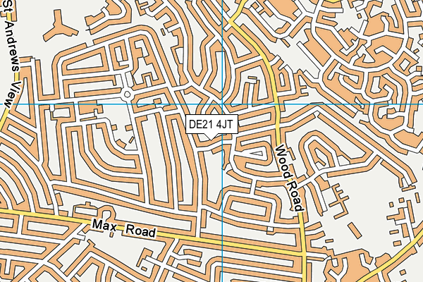 DE21 4JT map - OS VectorMap District (Ordnance Survey)
