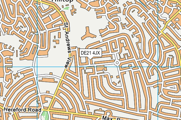 DE21 4JX map - OS VectorMap District (Ordnance Survey)