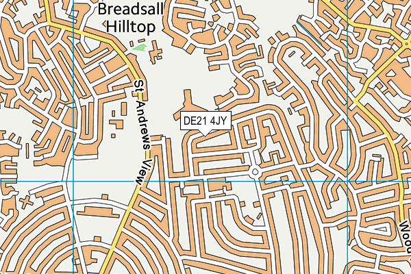 DE21 4JY map - OS VectorMap District (Ordnance Survey)