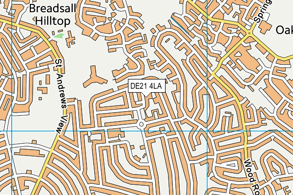 DE21 4LA map - OS VectorMap District (Ordnance Survey)