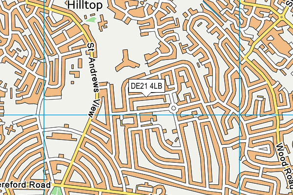 DE21 4LB map - OS VectorMap District (Ordnance Survey)
