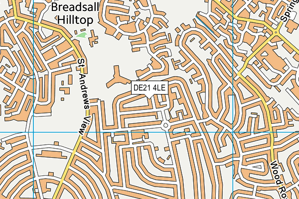 DE21 4LE map - OS VectorMap District (Ordnance Survey)