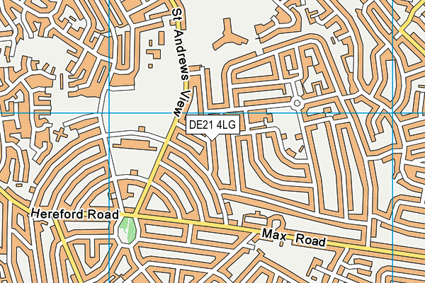 DE21 4LG map - OS VectorMap District (Ordnance Survey)
