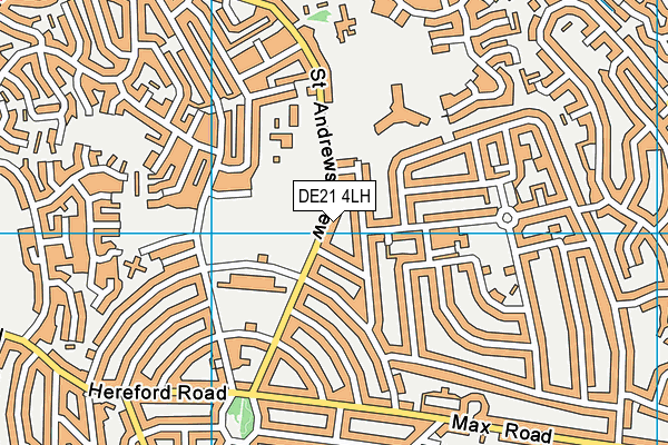 DE21 4LH map - OS VectorMap District (Ordnance Survey)