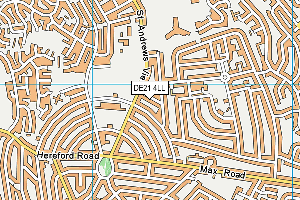 DE21 4LL map - OS VectorMap District (Ordnance Survey)