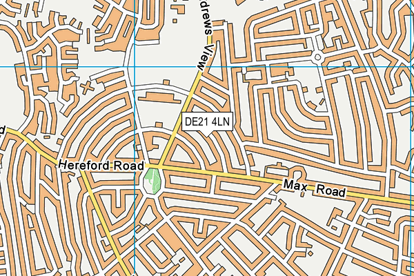 DE21 4LN map - OS VectorMap District (Ordnance Survey)