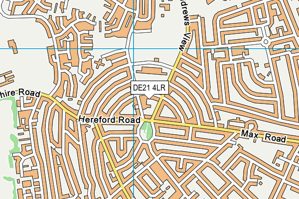 DE21 4LR map - OS VectorMap District (Ordnance Survey)