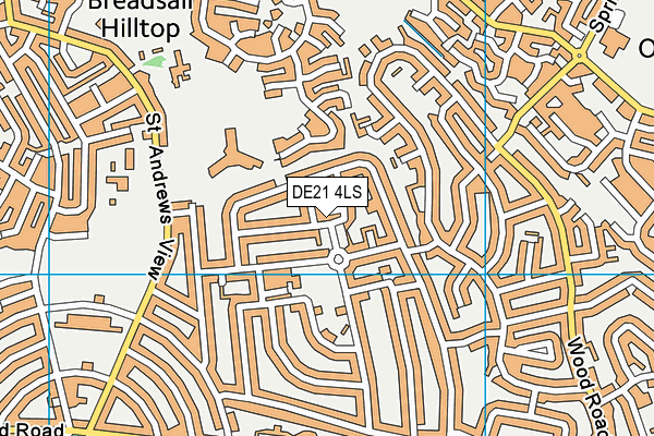 DE21 4LS map - OS VectorMap District (Ordnance Survey)