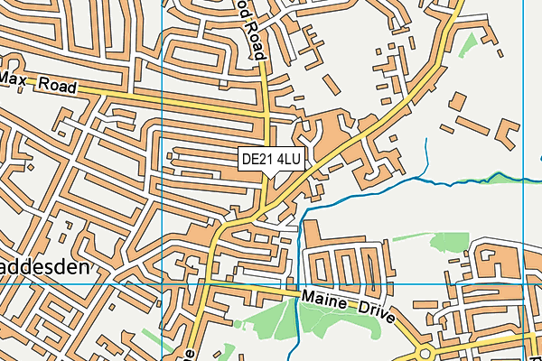 DE21 4LU map - OS VectorMap District (Ordnance Survey)
