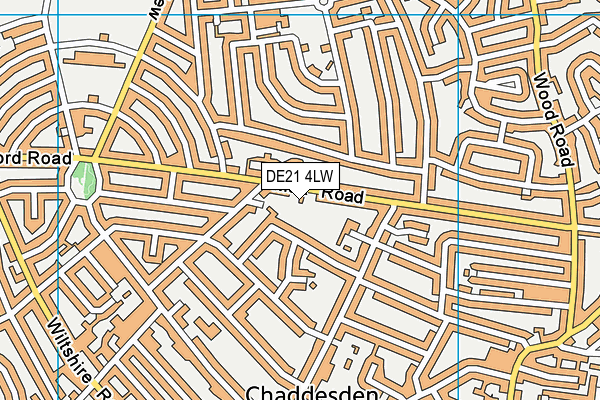 DE21 4LW map - OS VectorMap District (Ordnance Survey)