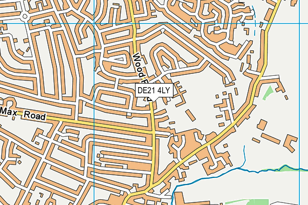 DE21 4LY map - OS VectorMap District (Ordnance Survey)