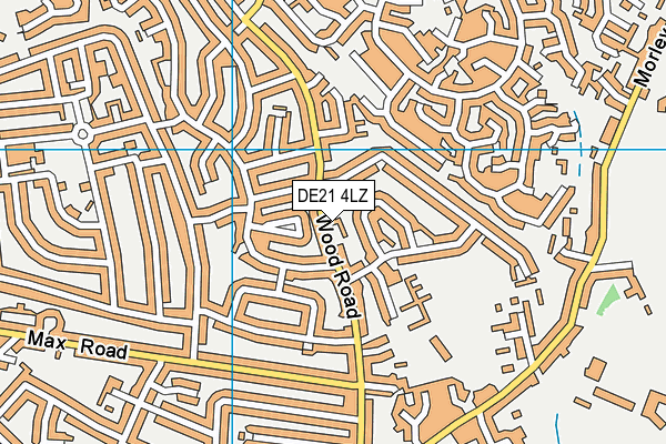 DE21 4LZ map - OS VectorMap District (Ordnance Survey)