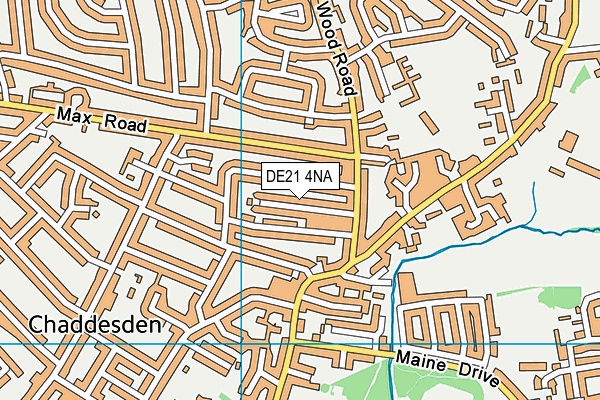 DE21 4NA map - OS VectorMap District (Ordnance Survey)