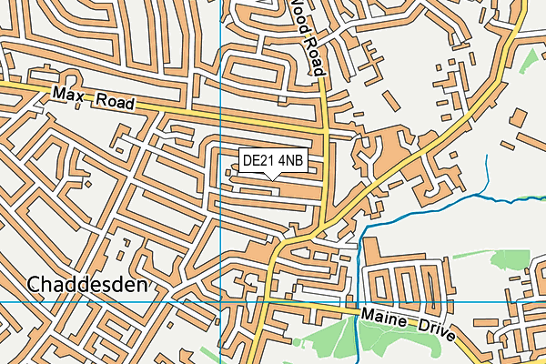 DE21 4NB map - OS VectorMap District (Ordnance Survey)