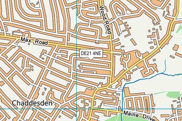 DE21 4NE map - OS VectorMap District (Ordnance Survey)