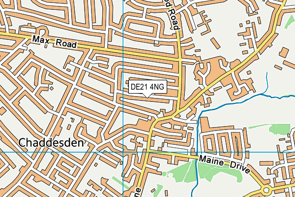 DE21 4NG map - OS VectorMap District (Ordnance Survey)