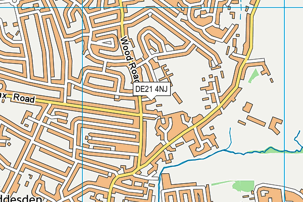 DE21 4NJ map - OS VectorMap District (Ordnance Survey)