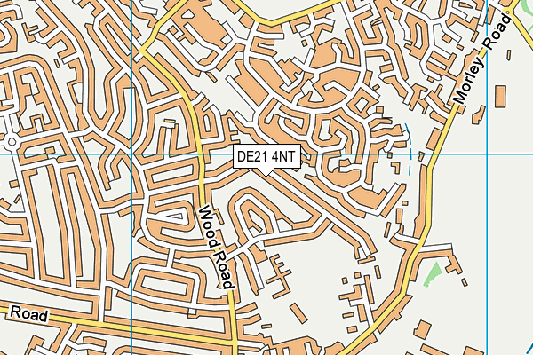 DE21 4NT map - OS VectorMap District (Ordnance Survey)
