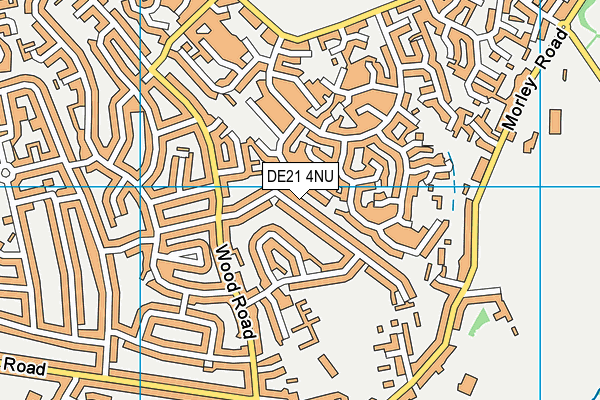 DE21 4NU map - OS VectorMap District (Ordnance Survey)