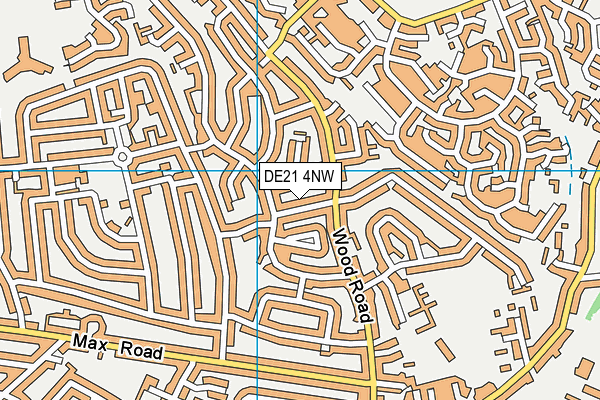 DE21 4NW map - OS VectorMap District (Ordnance Survey)