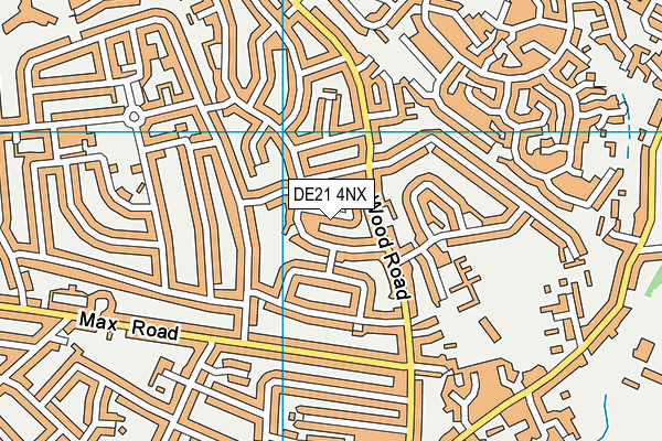 DE21 4NX map - OS VectorMap District (Ordnance Survey)