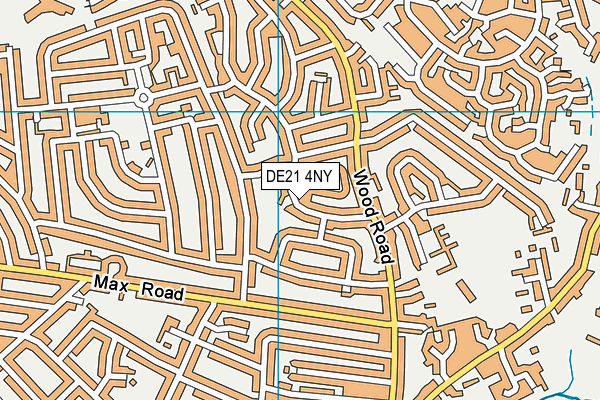 DE21 4NY map - OS VectorMap District (Ordnance Survey)