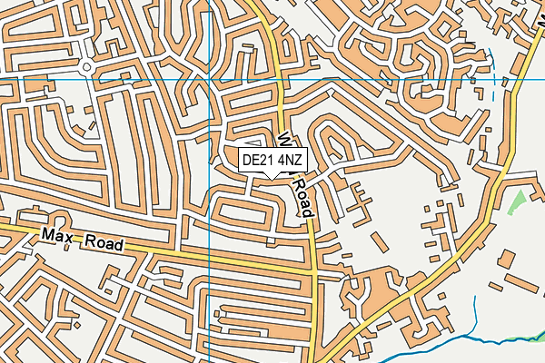 DE21 4NZ map - OS VectorMap District (Ordnance Survey)