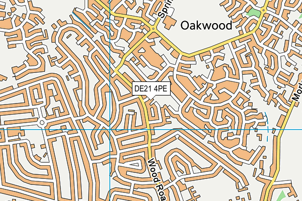 DE21 4PE map - OS VectorMap District (Ordnance Survey)