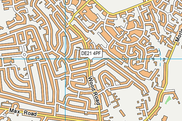 DE21 4PF map - OS VectorMap District (Ordnance Survey)